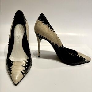 Alexander McQueen Rare Python Stiletto Close Toe Heel